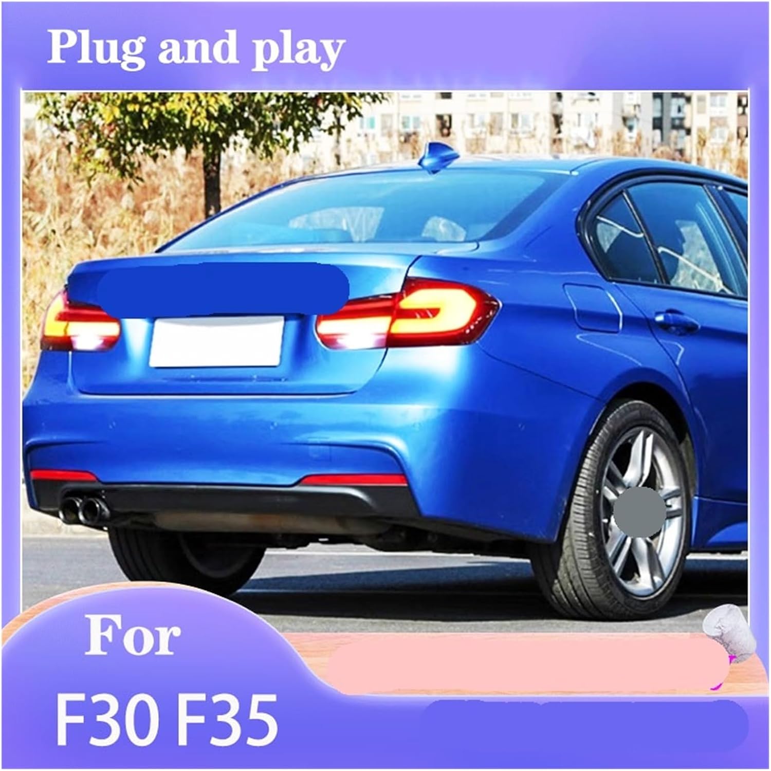 Car Styling For BMW F30 Tail Lamp 2013-2018 F80 Taillights F35 3D 318i 320i 325i 330i 335i DRL+Brake+Turn Signal+Reversing+Fog(2012-2016 Smoke)
