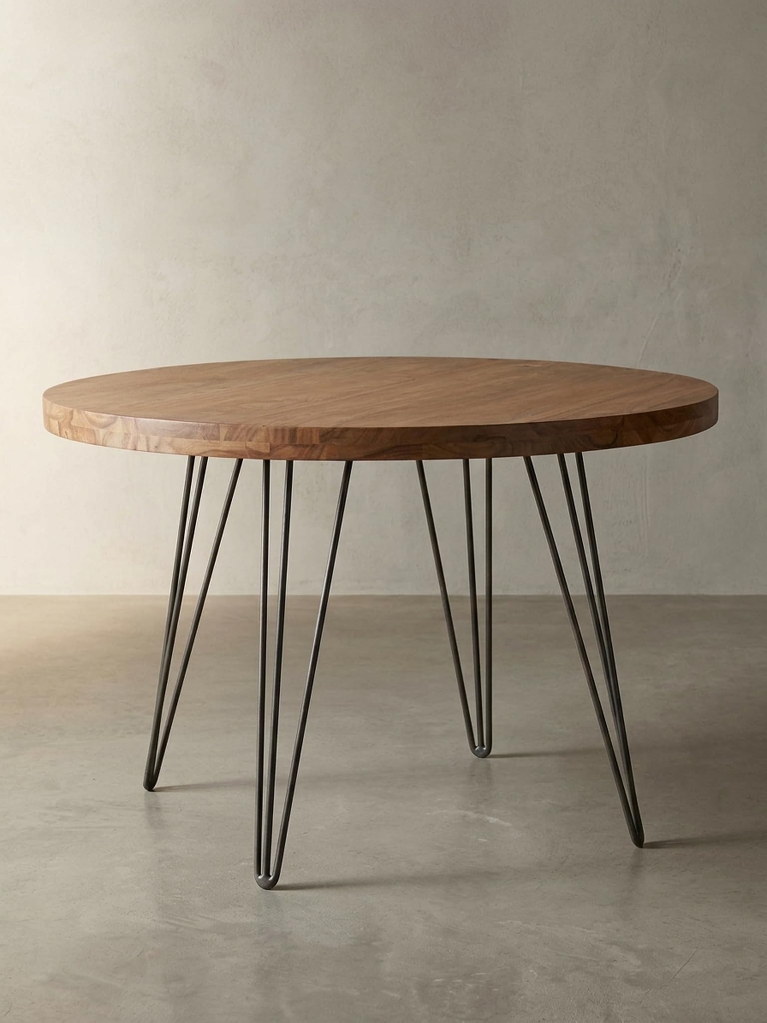 Tavolo da pranzo di design BAGLI rotondo Ø 120 x 78 cm Sheesham legno massello | tavolo da pranzo marrone | tavolo per sala da pranzo tavolo cucina 4 persone