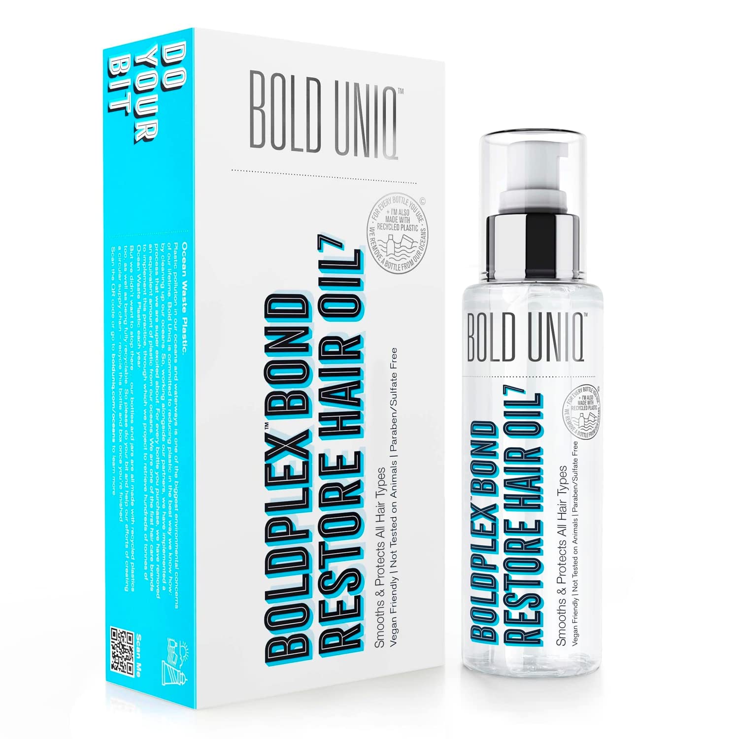 Boldplex 7 Hair Oil for Dry & Damaged Hair - Adds Shine, Strengthens, Smooths Split Ends & Frizz, Moisturizes & Nourishes. Weightless Hair Treatment Oil For Curly, Frizzy & Coarse Hair - 3.38 FlOz | Adds Shine, Strengthens, Smooths Split Ends, Frizz, Moisturizes