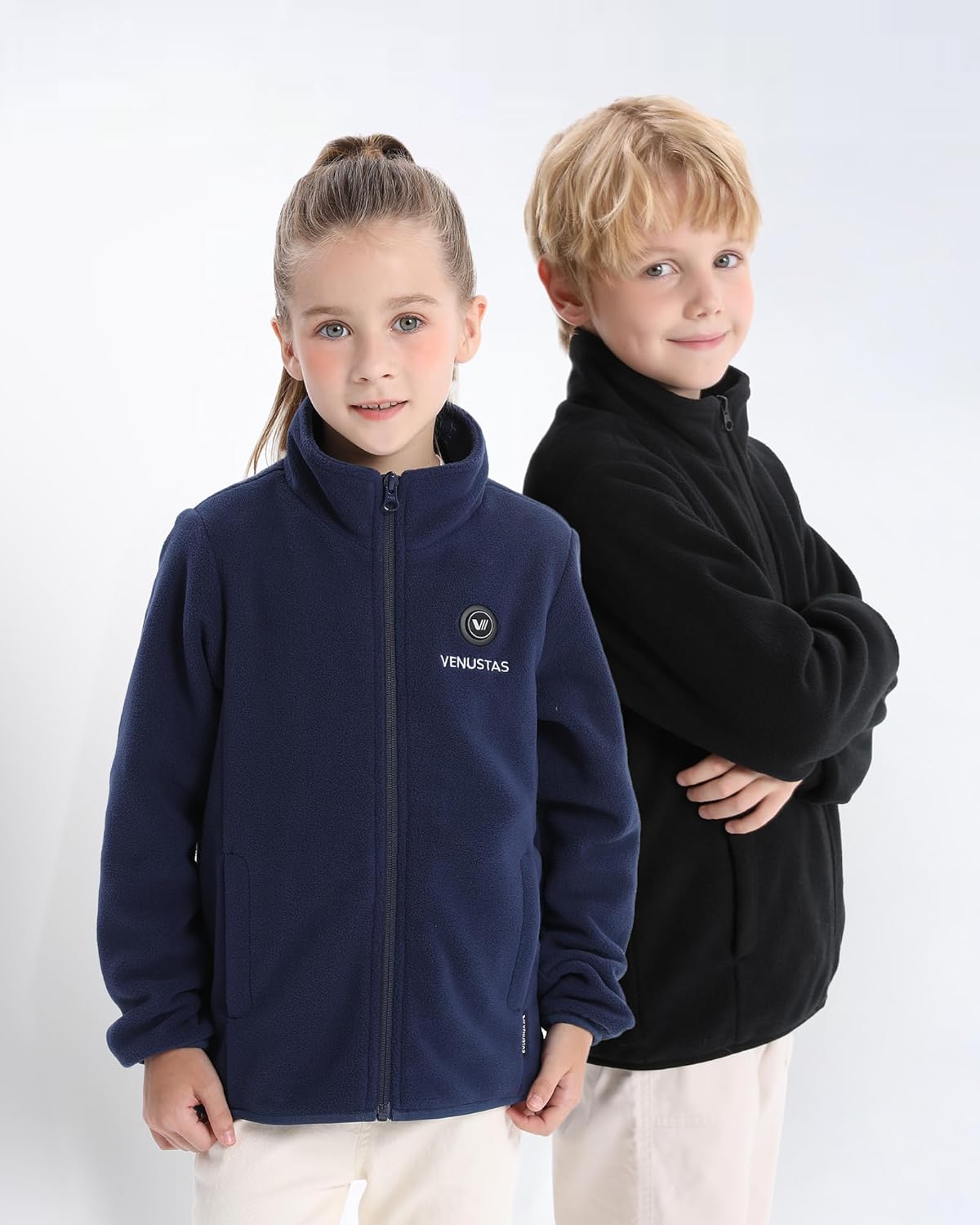 Venustas Kids Heated Fleece Jacket with Battery Pack, Girls Youth Electric Heated Coat for Winter - Image 4