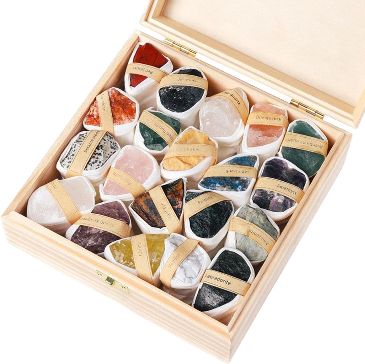 JAZZY PEARLS Deluxe Rock and Mineral Collection Discovery Treasure for Ages 4 + Decors style D