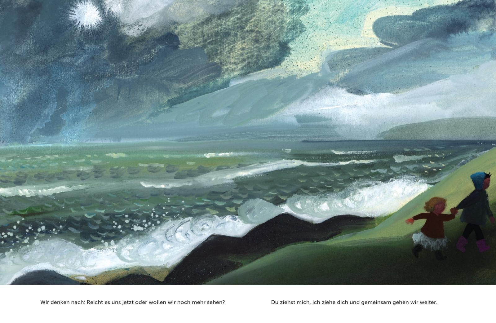 Mit dem Sturm um die Wette rennen: Poetisches Bilderbuch ab 4 Jahren über Geschwister, Natur und Zusammenhalt
