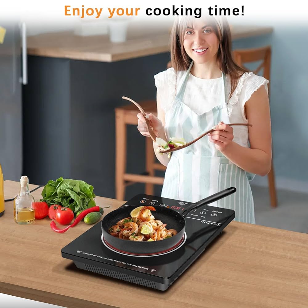 衣類ケア家電 nook Noxton Portable Electric Stove, 1800W Electric Cooktop