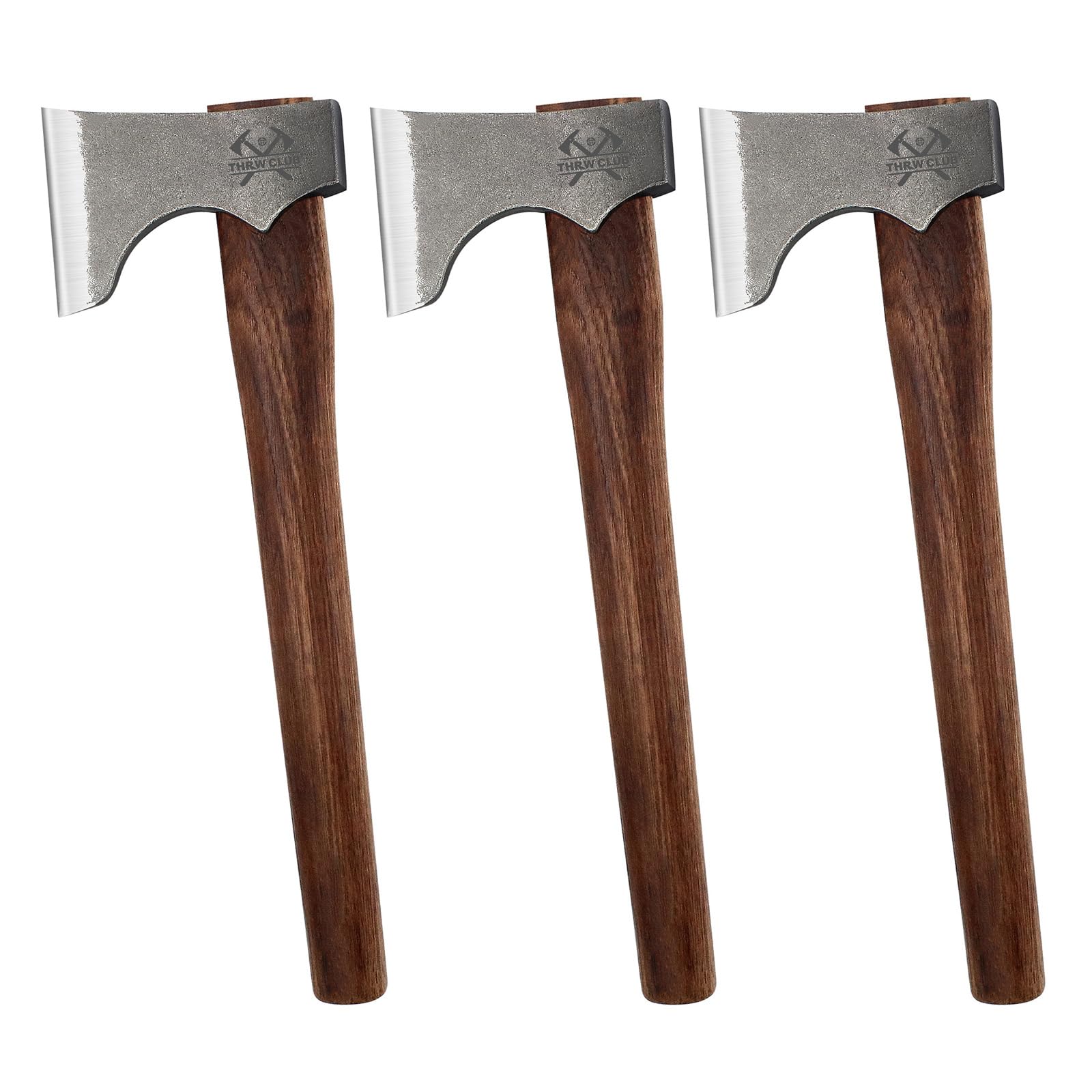 THRWCLUB Competition Throwing Axe, 3 Pack 16.5" Throwing Axes with 1065 High Carbon Steel & Wooden Handle, Perfect for Axe Throwing Game, Competition and Recreation, Gift for Men