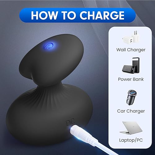 Miniatura 5 de Bola de masaje totalmente impermeable, masajeador de cuello portátil de mano, herramienta de masaje muscular recargable multifuncional (negro)