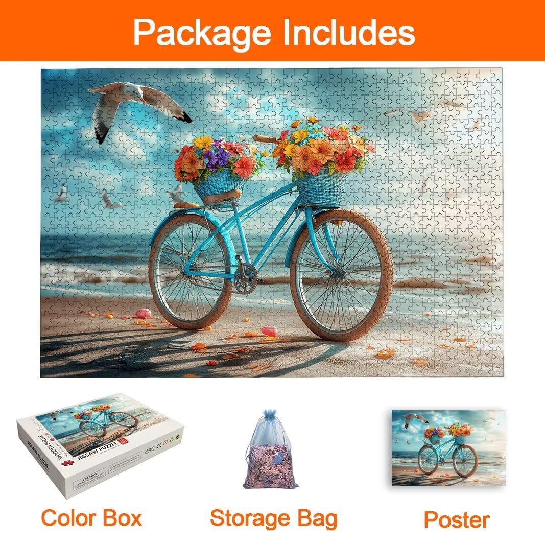 Puzzle 2000 Pezzi, Puzzle Bicicletta, Misura: 100x71cm, Regalo Donna -8745