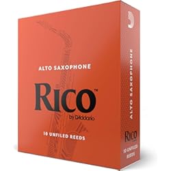 Precio De Saxo Alto Rico Cañas para saxofón alto 2 Fuerza, paquete de 10