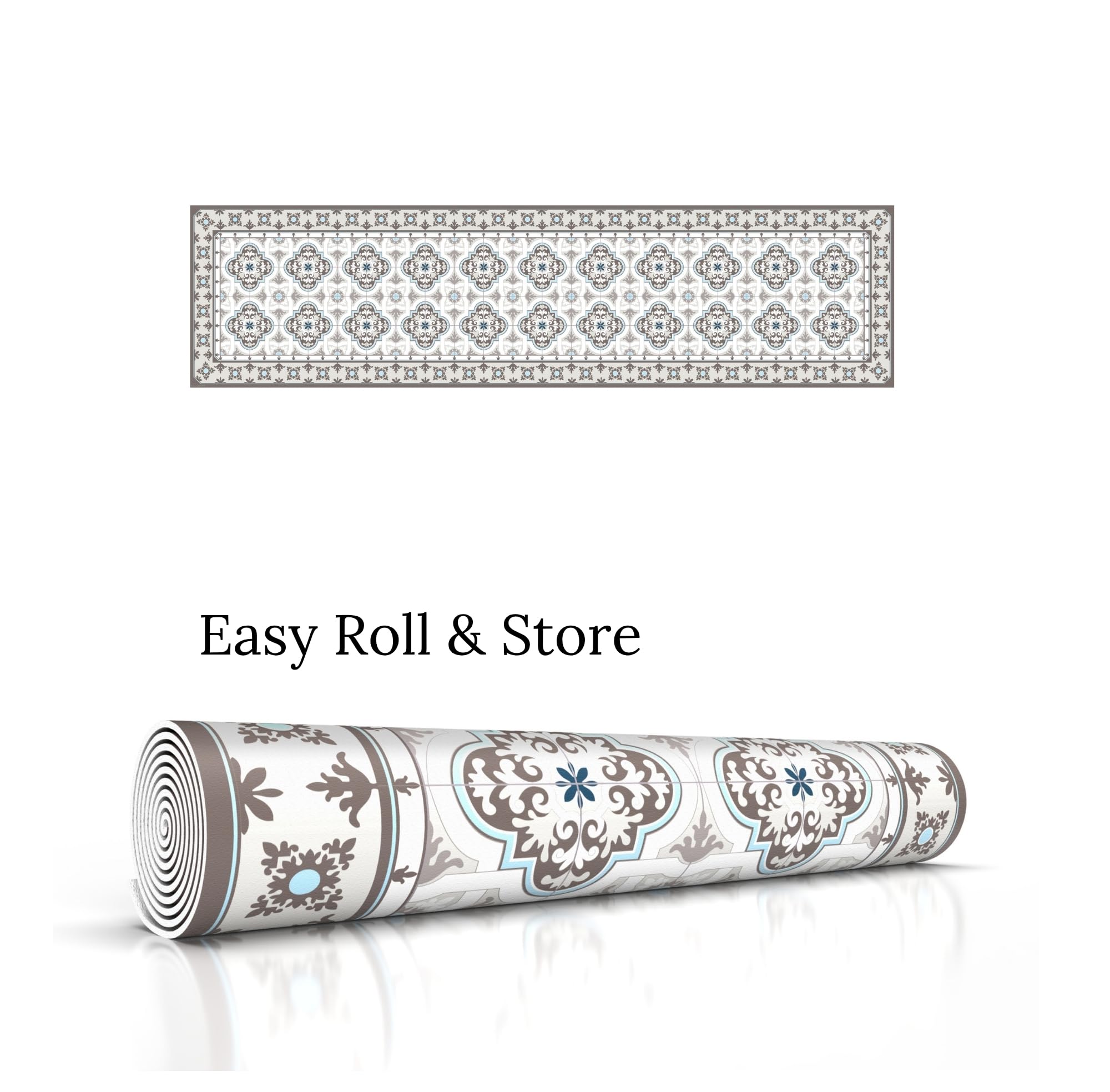 IRI-GIRI Salvamanteles decorativos y caminos de mesa de cocina con asas de calor hasta 365 F, antideslizante, lavable a mano y conveniente para platos calientes y ollas, 53 x 13 pulgadas, Toscana 7253