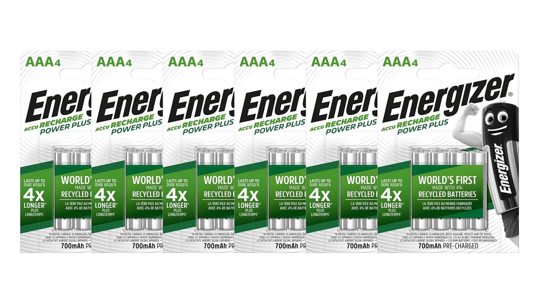 Energizer NiMH Power Plus AAA 700 mAh Blister de 4 x 6 (24 Batteries)