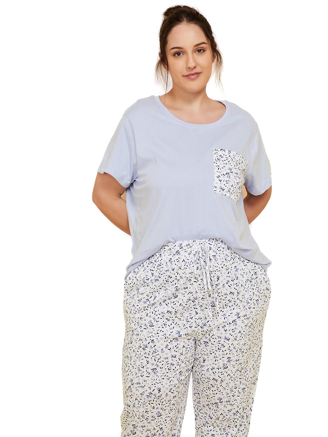 max Plus Size Women Floral Printed PJ Set-picture-25