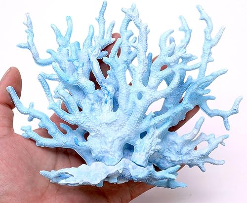 Miniatura 5 de Besimple Adorno artificial de coral para acuario de plástico, plantas para pecera, decoración para paisaje de acuario (6.7 x 5.5 x 1.6 pulgadas)