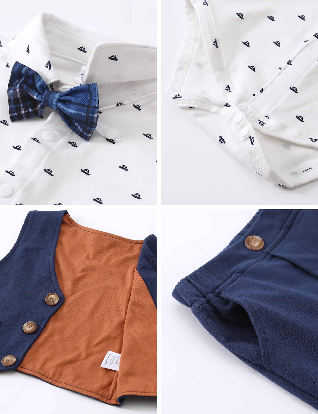 mintgreen Baby Suit Boy, 3Częściowy Strój Formalny Pozew o Chrzest Dżentelmen Tuxedo Koszula i Kamizelki + Spodnie