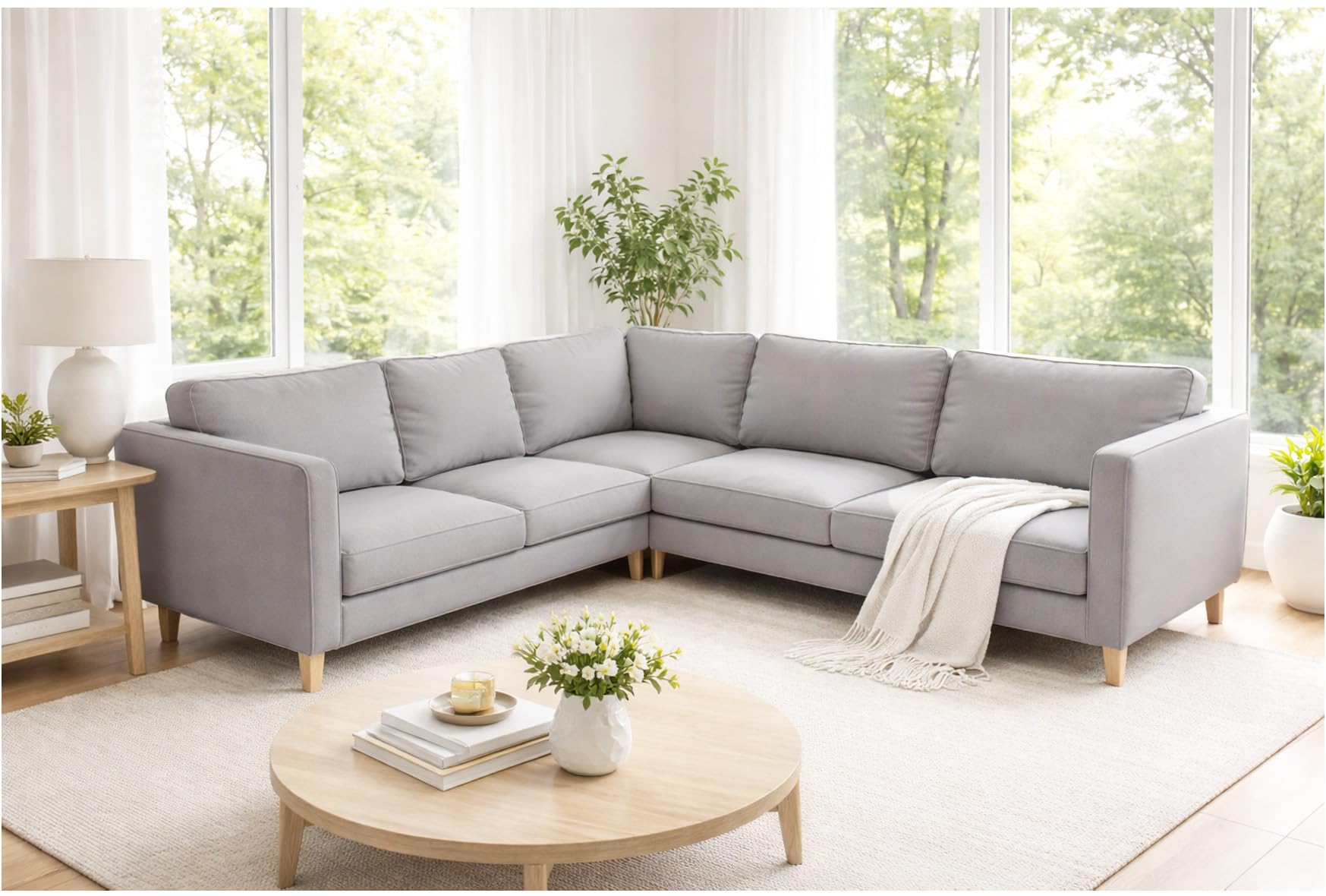 IKEA KARLSTAD ソファーカバー　グレー Amazon.com: The Dense Durable Cotton Karlstad Corner Sofa Cover (2