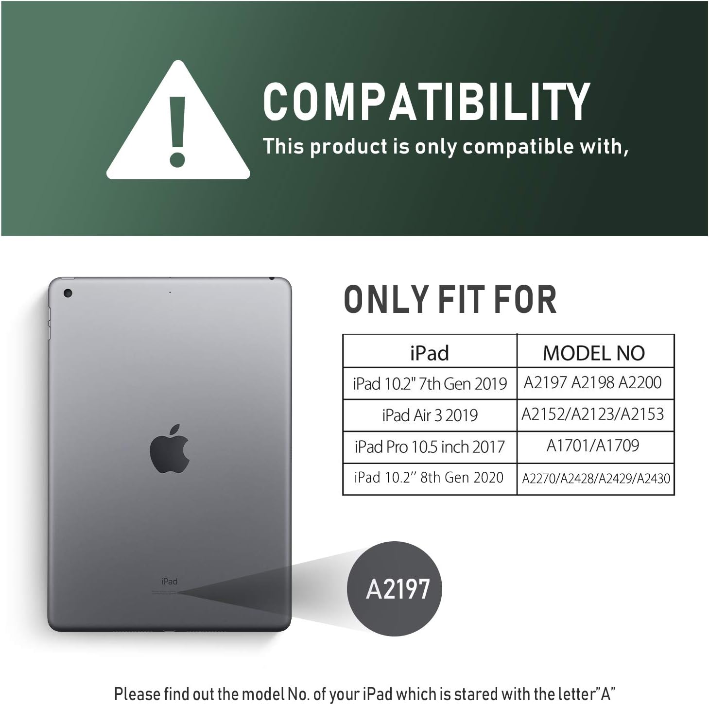 TOP оƒƒERS Keyboard Case Compatible with New iPad 8th Generation(10.2 inch 2020) /7th (10.2 2019) / iPad Air 3rd Generation 10.5 2019/iPad Pro 10.5 2017– Stable Touchpad Function
