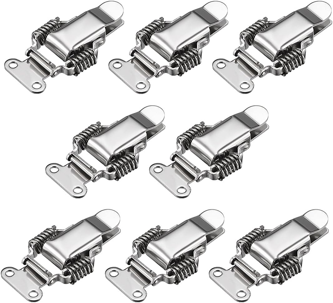 uxcell HS-023 Stainless Steel 201 Compression Spring Draw Toggle Latch Clamp, 95mm Long, Pack of 8
