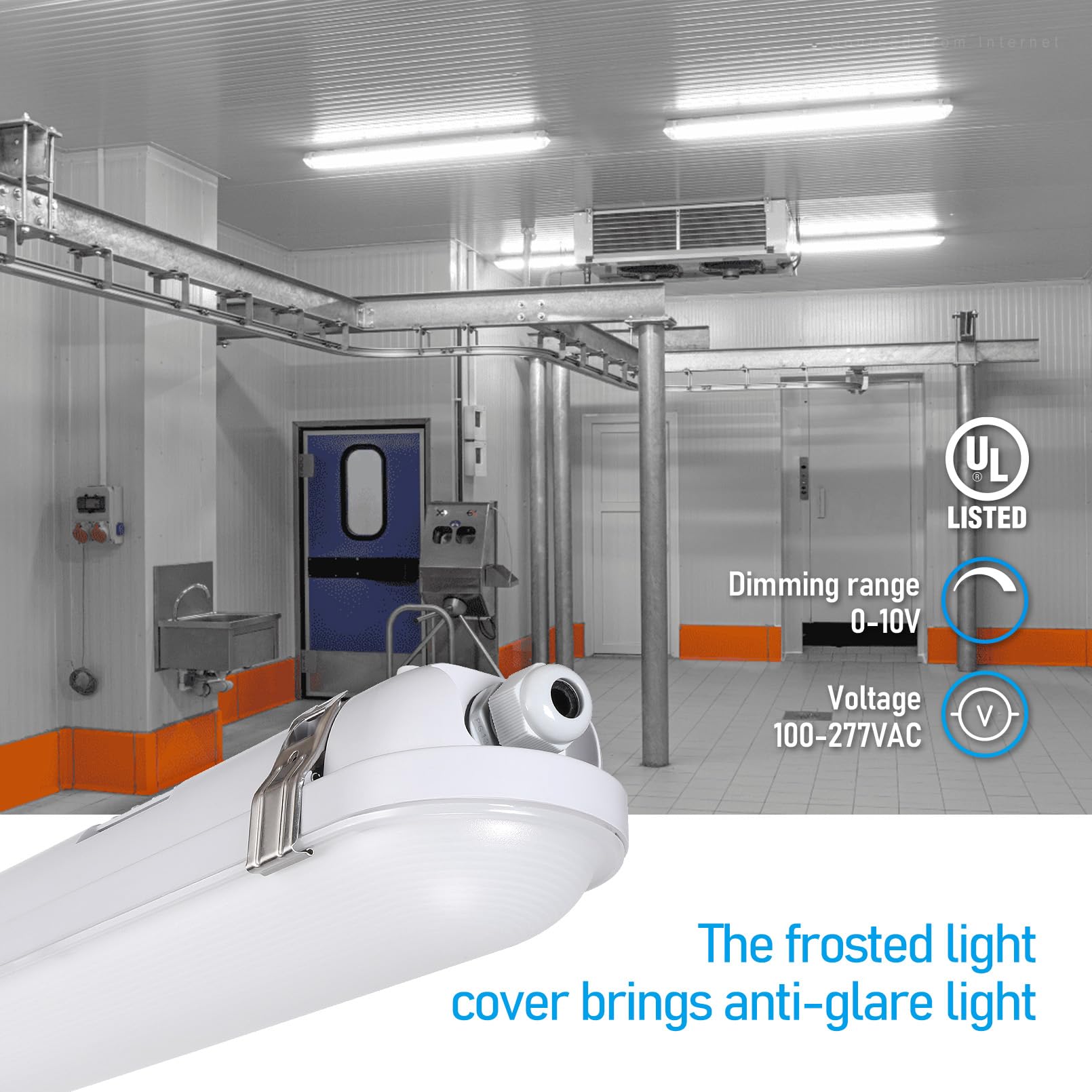 Weatherproof Shop Light Snapklik.com : 3CCT 4FT LED Vapor Tight Light, IP65, 70W/60W/50W 9100LM ...
