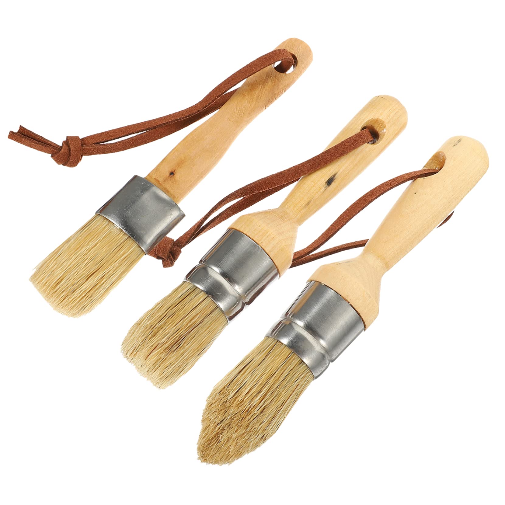 VILLCASE 3 Set Di Pennelli Per Pittura Con Setole Morbide E Manico in Legno Uso Quotidiano Pennelli Per Acquerelli Per La Casa 3 Pezzi*3
