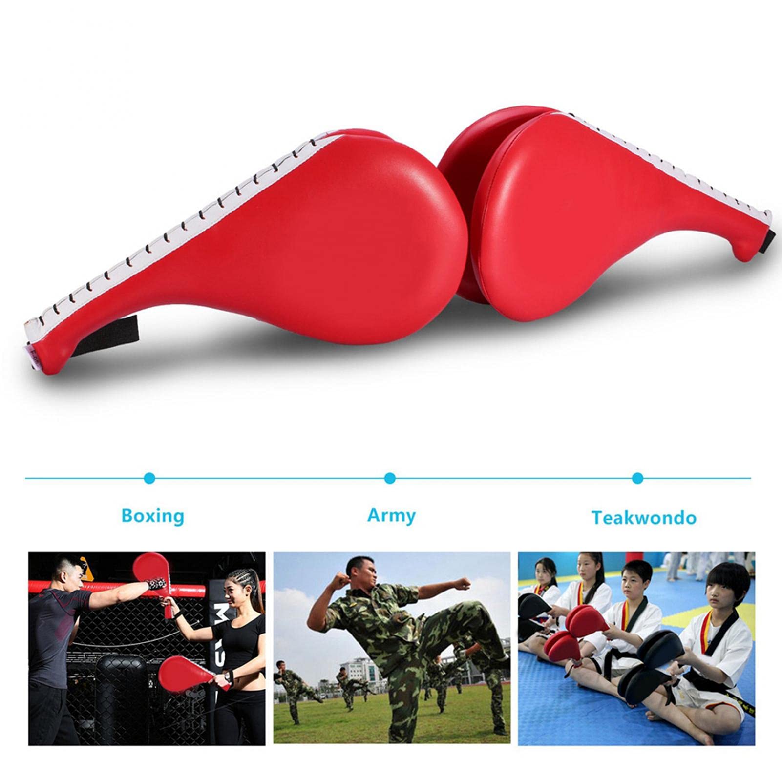 Colpitori Doppie Taekwondo - Bersaglio durevole per kick pad Double Face Kick Foot Pad per Formazione Punzonatura Boxe Karate