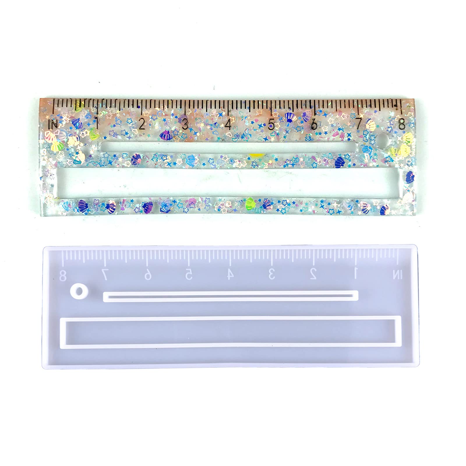 Amazon.com: Playing Mold ruler Epoxy Resin Silicone Mold for DIY ...