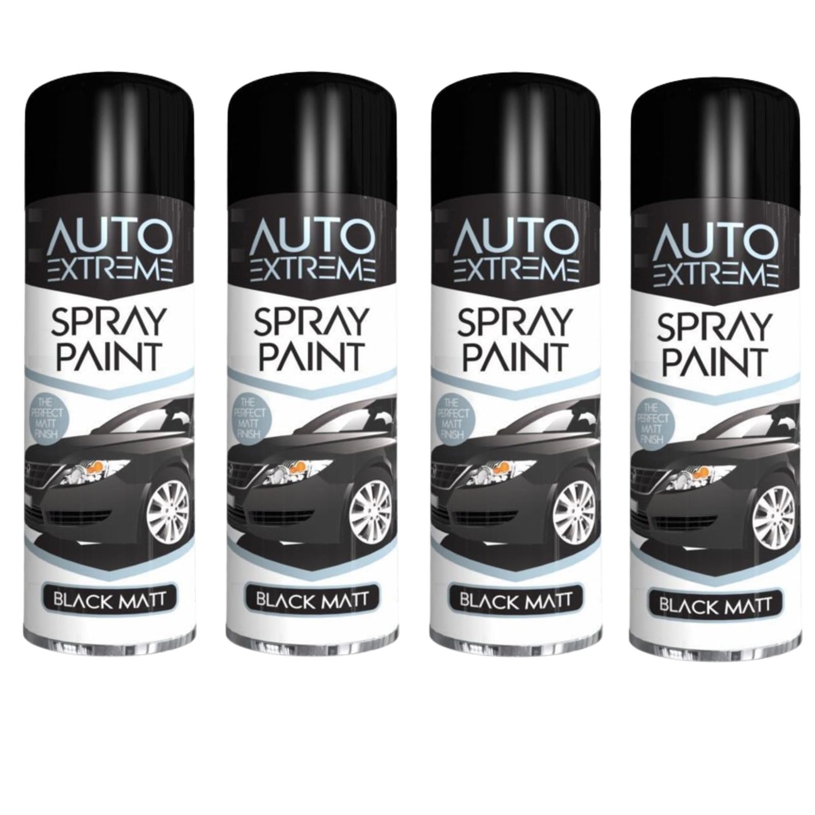 SDMAX All Purpose Black Matt Spray Paint, Matt Finish, Suitable for Wood, Metal, Plastic, and, Glass Surface, Easy and Quick Spraying, Interior and Exterior Usage, 250ML (4 Pcs)