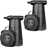 Vista 14 de Fishboy Taburete plegable mejorado, capacidad máxima de peso de 400 libras, ligero pero resistente, taburete plegable retráctil telescópico plegable