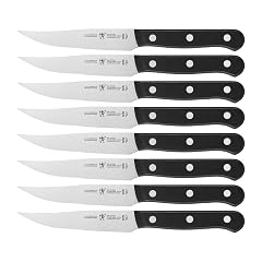 HENCKELS Solution Razor-Sharp Steak Knife Set of 8 German Engineered Informed by 100 Years of Mastery Black