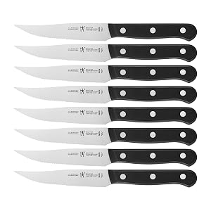 HENCKELS Solution Razor-Sharp Steak Knife Set of 8 German Engineered Informed by 100 Years of Mastery Black
