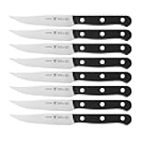 Solution Razor-Sharp Steak Knife Set of 8, German Engineered Informed by 100+ Years of Mastery,Black