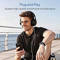 Vista 43 de Cable auxiliar USB C (paquete de 2), tipo C macho a adaptador de 3.5mm