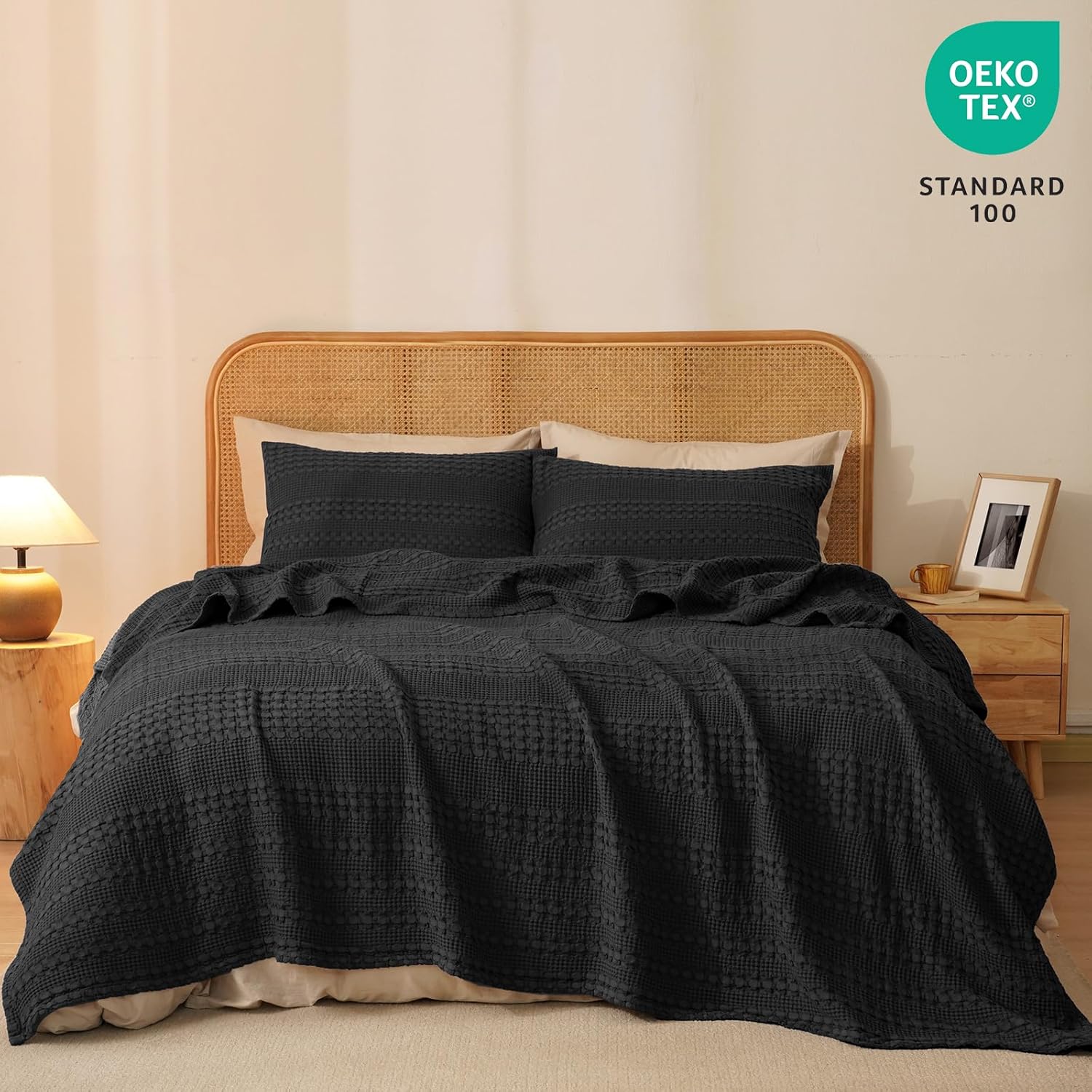 PHF 100% Cotton Waffle Weave Blanket Queen Size, Togo Ubuy