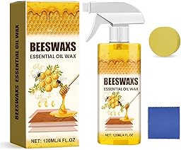 2026 Wood Polishing Beeswax Spray Upgrade Natural Furniture Waterproof Polish and Cleaner for Wood Multipurpose Wood Wax Restorer for Floors Cabinets Tables All Wood Types and Colors (1PCS)