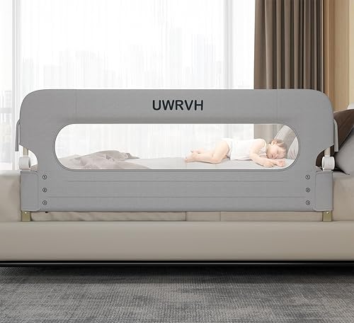 Riel de cama plegable para niños pequeños, rieles de seguridad para cama de bebé, diseño en forma de U sin perforaciones, ajuste universal para