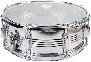 14.6in Snare Drum, 8 Tuning Lugs Alloy Steel Poplar Wood Beginner Snare Drum with Adjustable Shoulder Strap for Performance Practice