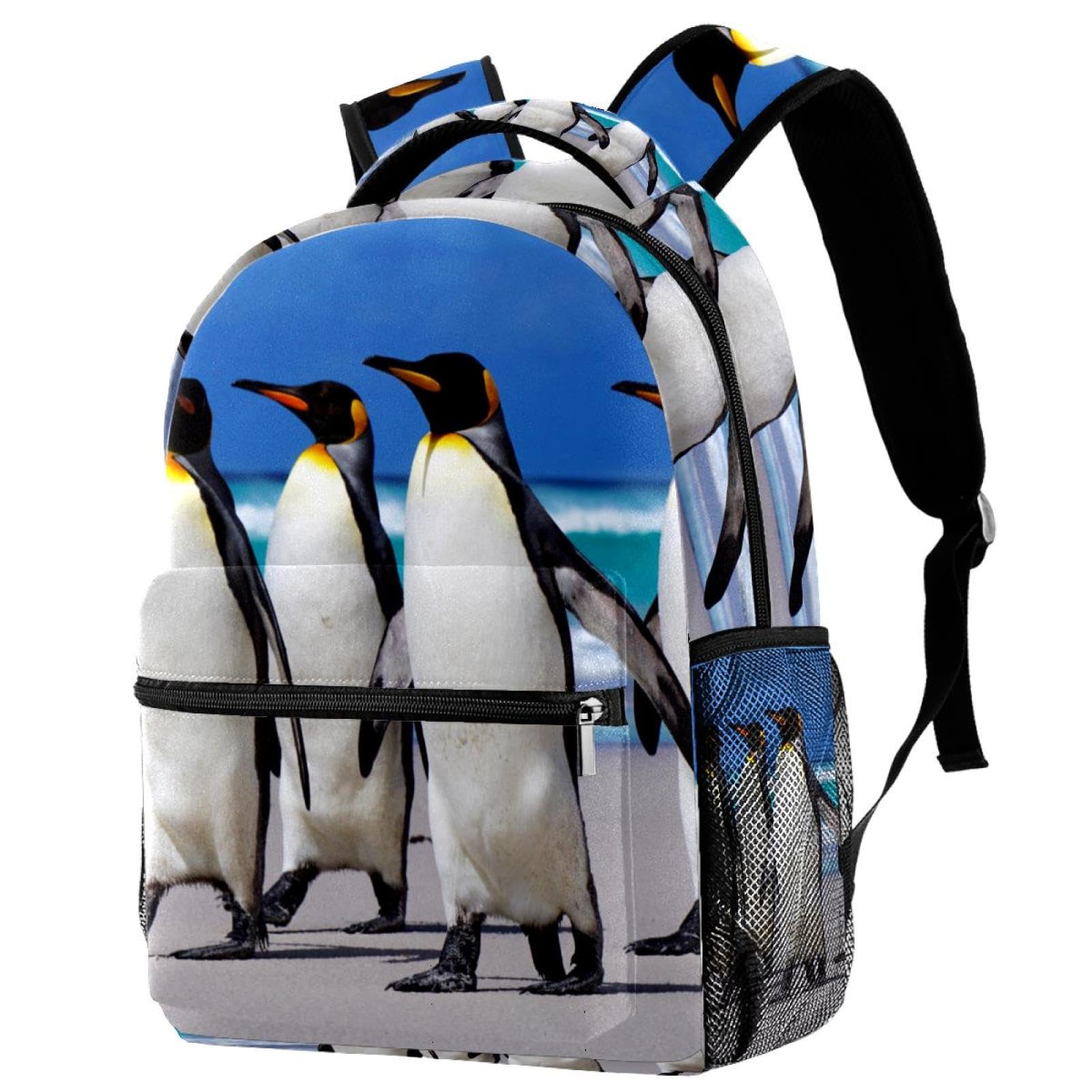 Sac à dos d'école ergonomique motif pingouin pour adolescents