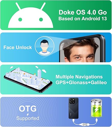 Miniatura 4 de Blackview Wave 6C teléfonos Android desbloqueados, teléfonos inteligentes Android 13, 6.52 pulgadas HD+, 5100mAh 10W rápido, Octa-Core 4GB+32GBSD