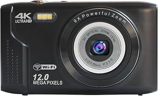 BLUEWIDE コンパクトデジタルカメラ 光学ズーム3倍 有効画素1200万 デジタルズーム3倍 4K動画 CALSモード Wi-Fi オートフォーカス コンデジ デジカメ 修学旅行 工事現場