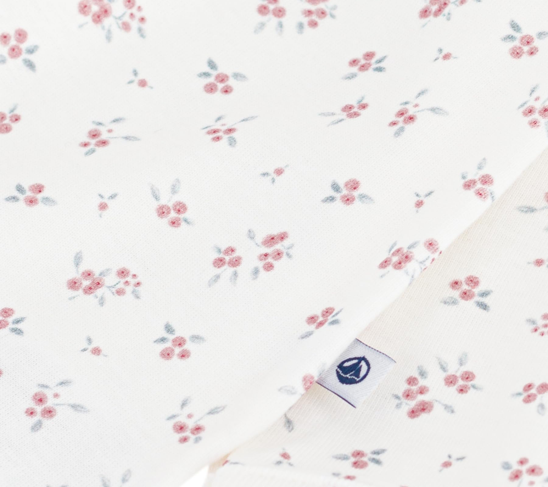 Petit Bateau Baby-Schlafanzug ohne Füße aus Baumwolle mit Blumenmuster