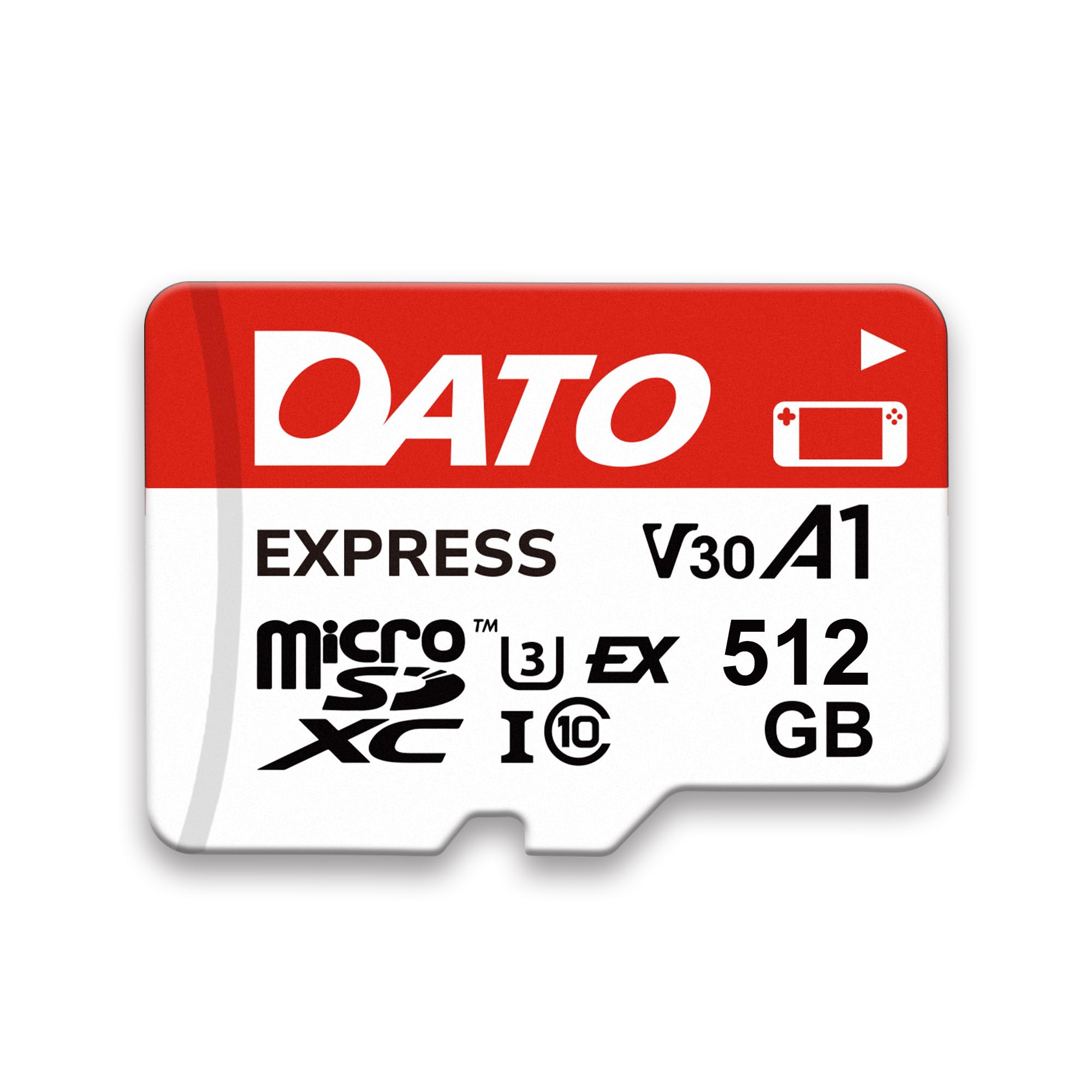 DATO Express - Scheda di memoria microSDXCEX da 512 GB PCIe Gen3x1 NVMe UHS-I C10 U3 V30 A1 4K8K UHD fino a 800/700 MB/s Compatibile con console di gioco Gen Switch 2 Action Camera Droni Telecamere