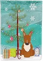 Vista 531 de Caroline's Treasures BB4243GF Bandera de jardín con texto en inglés «Merry Christmas» con texto en inglés «Merry Christmas», bandera decorativa