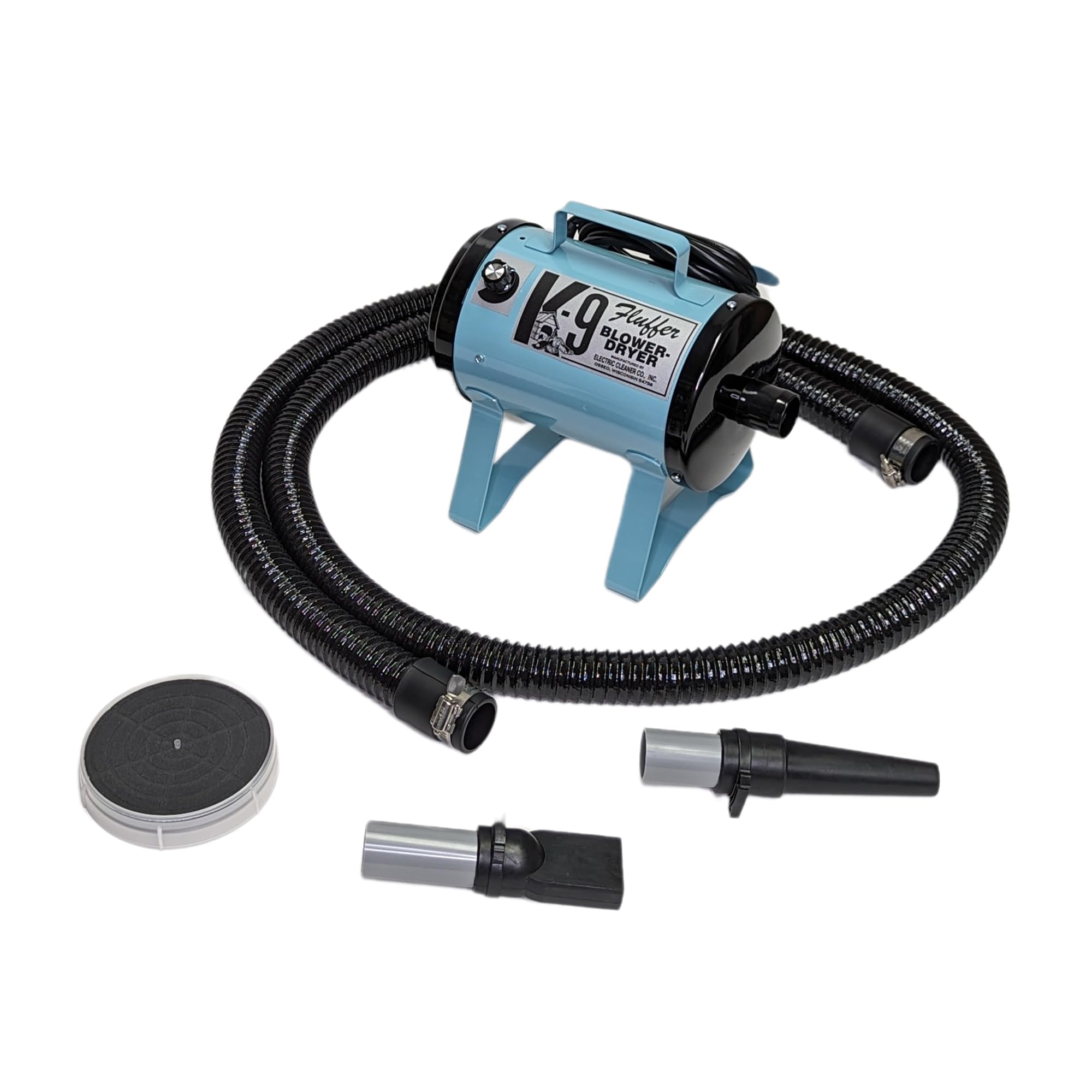 Electric Cleaner Company K9 Fluffer Dog Dryer – Powerful, Portable Grooming Blower for Dogs and Pets, ECC Blue