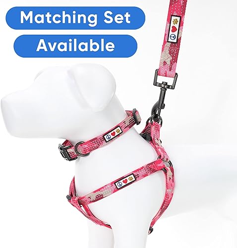 Miniatura 5 de Pawtitas correa para mascotascachorro de ft reflectante de perro con collar y arnés de juego que se venden por separado., Rosado (Pink Camo)