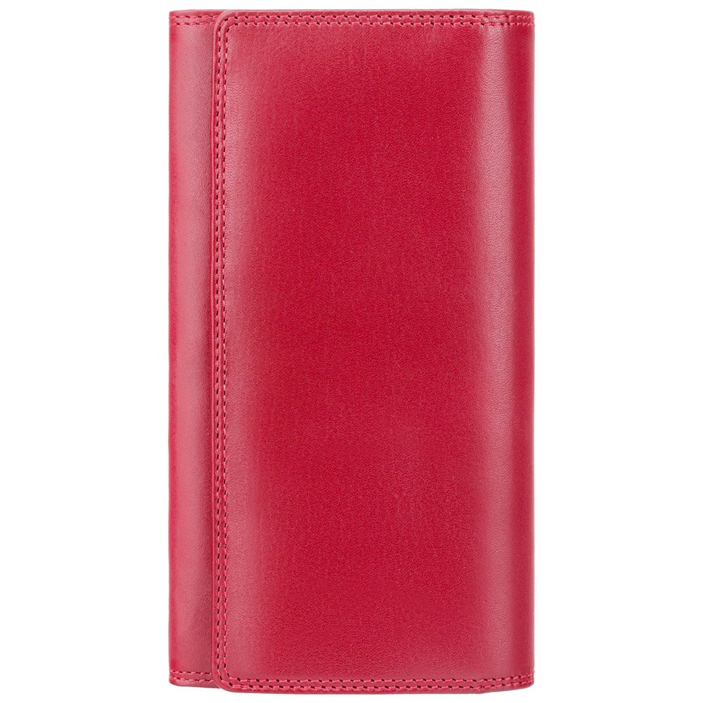 VISCONTIMonza 10 Ladies Large Soft Leather Checkbook Wallet Purse (Red)