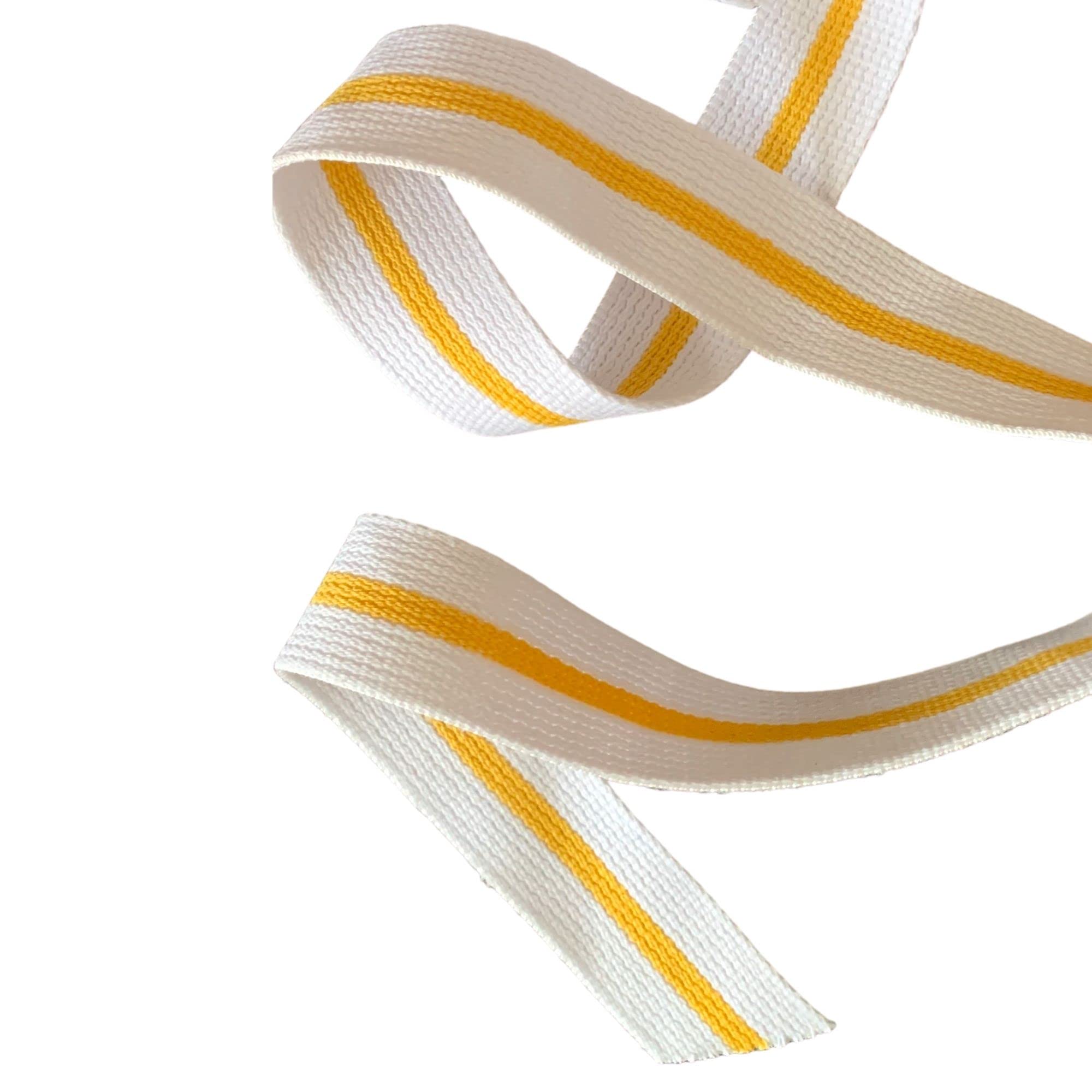 UGOJUDO - Rotolo per cintura Judo bianco, 1 bordo, 50 m, colore: Giallo