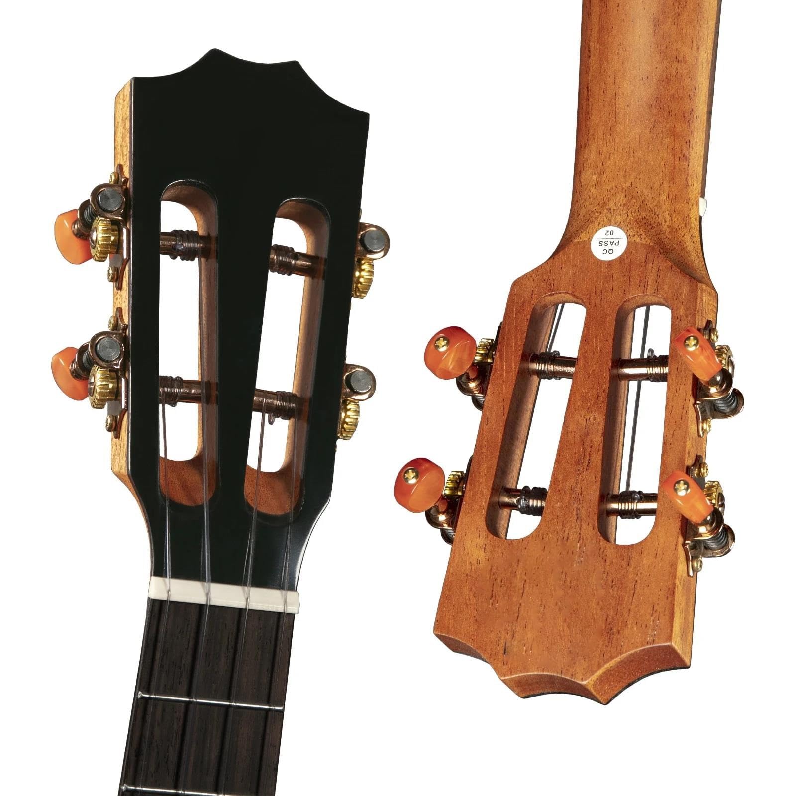 Profesjonalne ukulele Ukulele Koncertowe Z Litego Świerku, Tył I Boki Z Litego Palisandru Ukelele O Wysokim Połysku Z Torbą Koncertową Premium Tenor Uku(Uku Pickup,23)