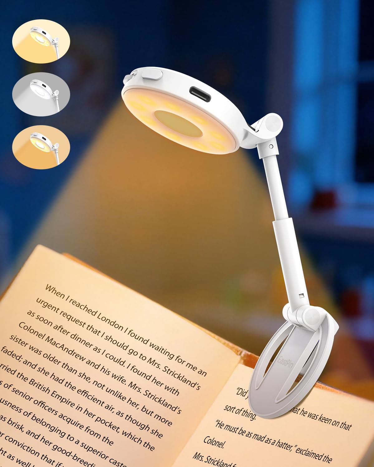 Photo 1 of EastPin 18 LED Rechargeable Clip On Book Light