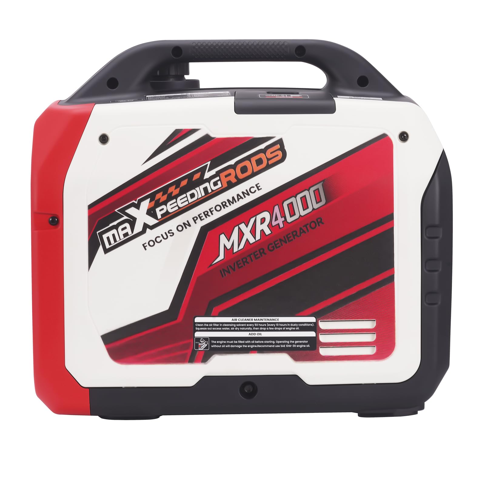 maXpeedingrods Generator pr?du inwertorowy 3500 W, generator benzynowy | zdalnym monitorowaniem danych za pomoc? aplikacji Bluetooth, nadaje si? do kamperów na ?wie?ym powietrzu, do domu