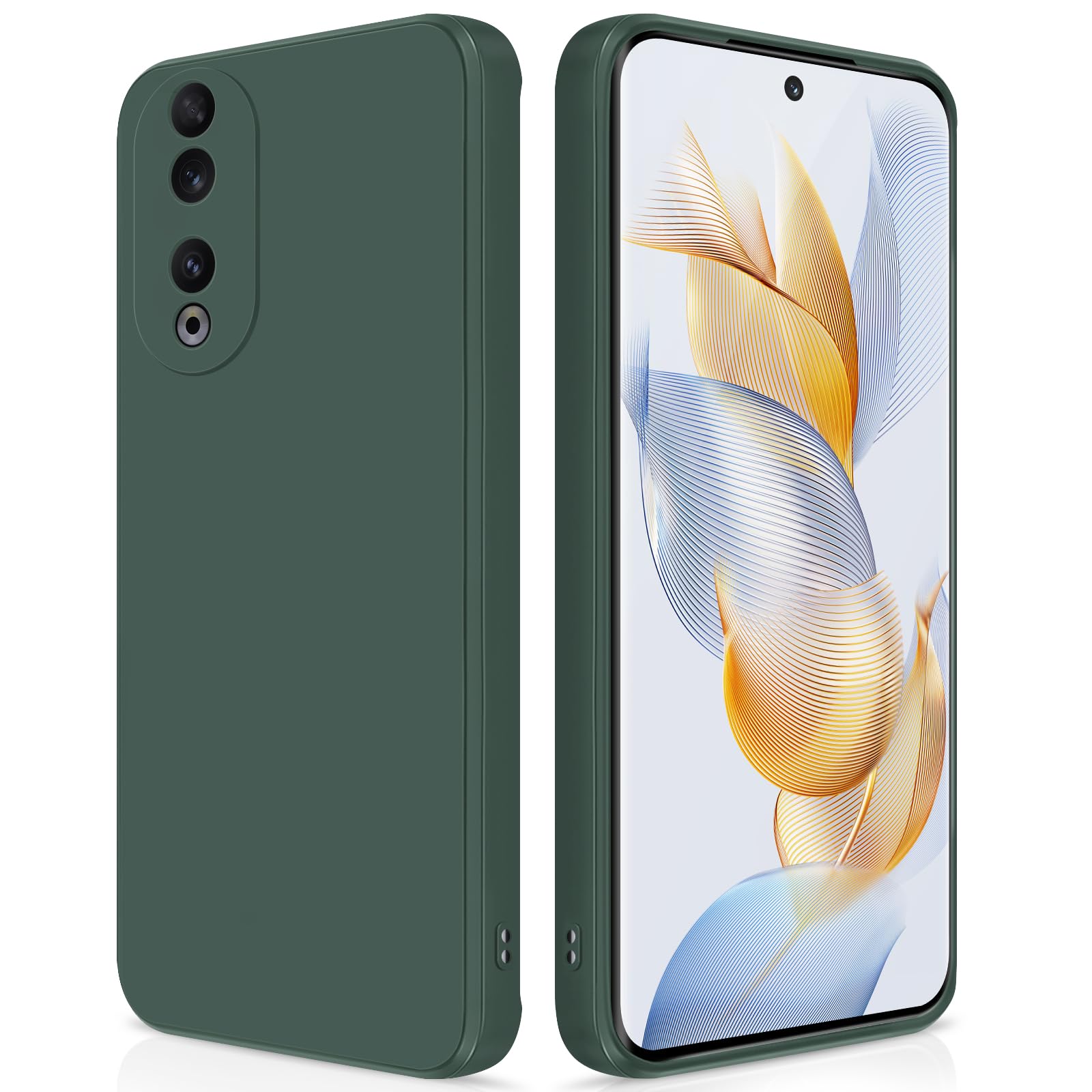 GiiYoon Case Compatible with Honor 90 5G, Silky-Soft Touch Full-Body Protective Phone Silicone Case