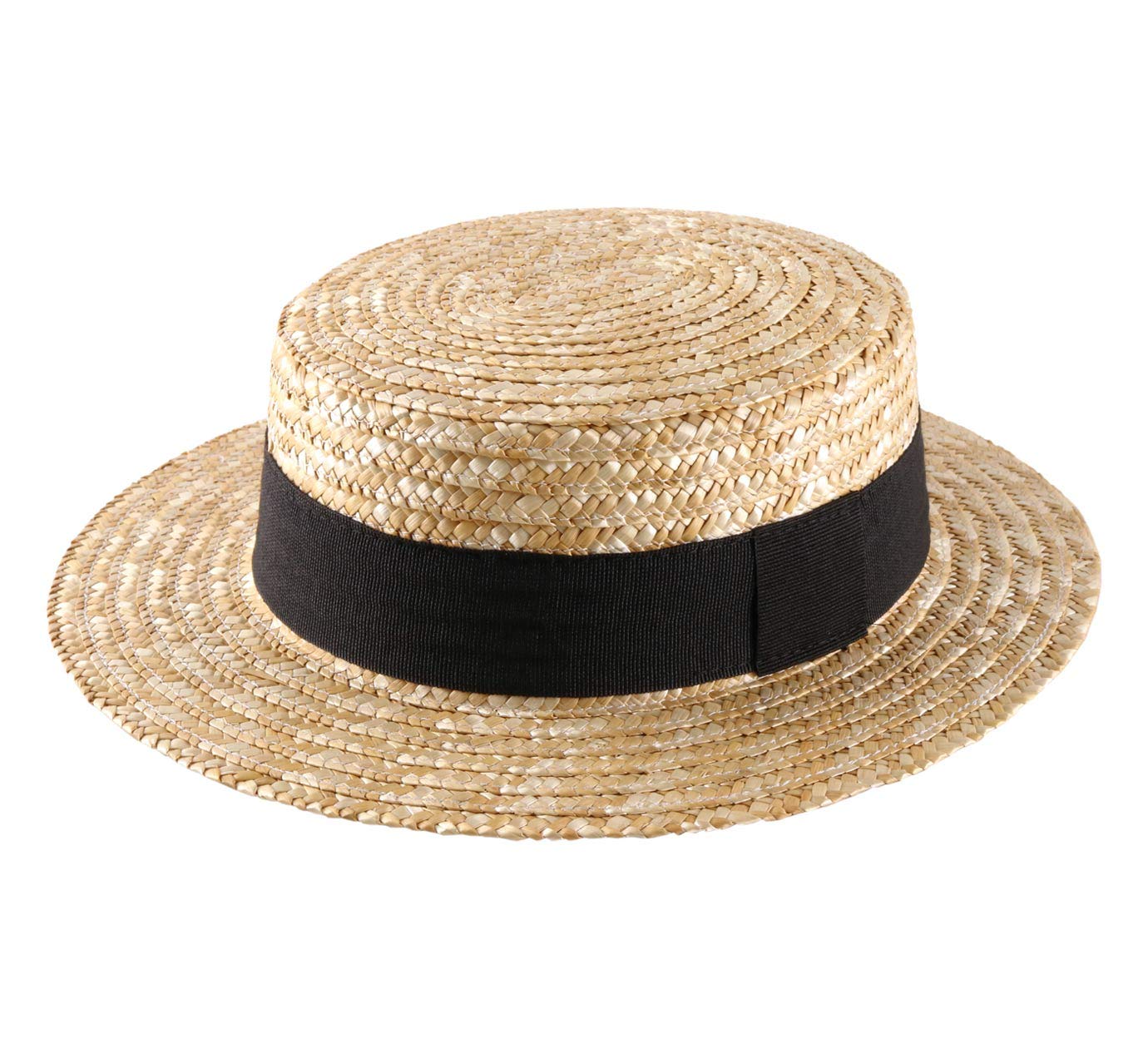 Classic Italy - Boater Hat Straw Boater - Size 48 cm - Naturel