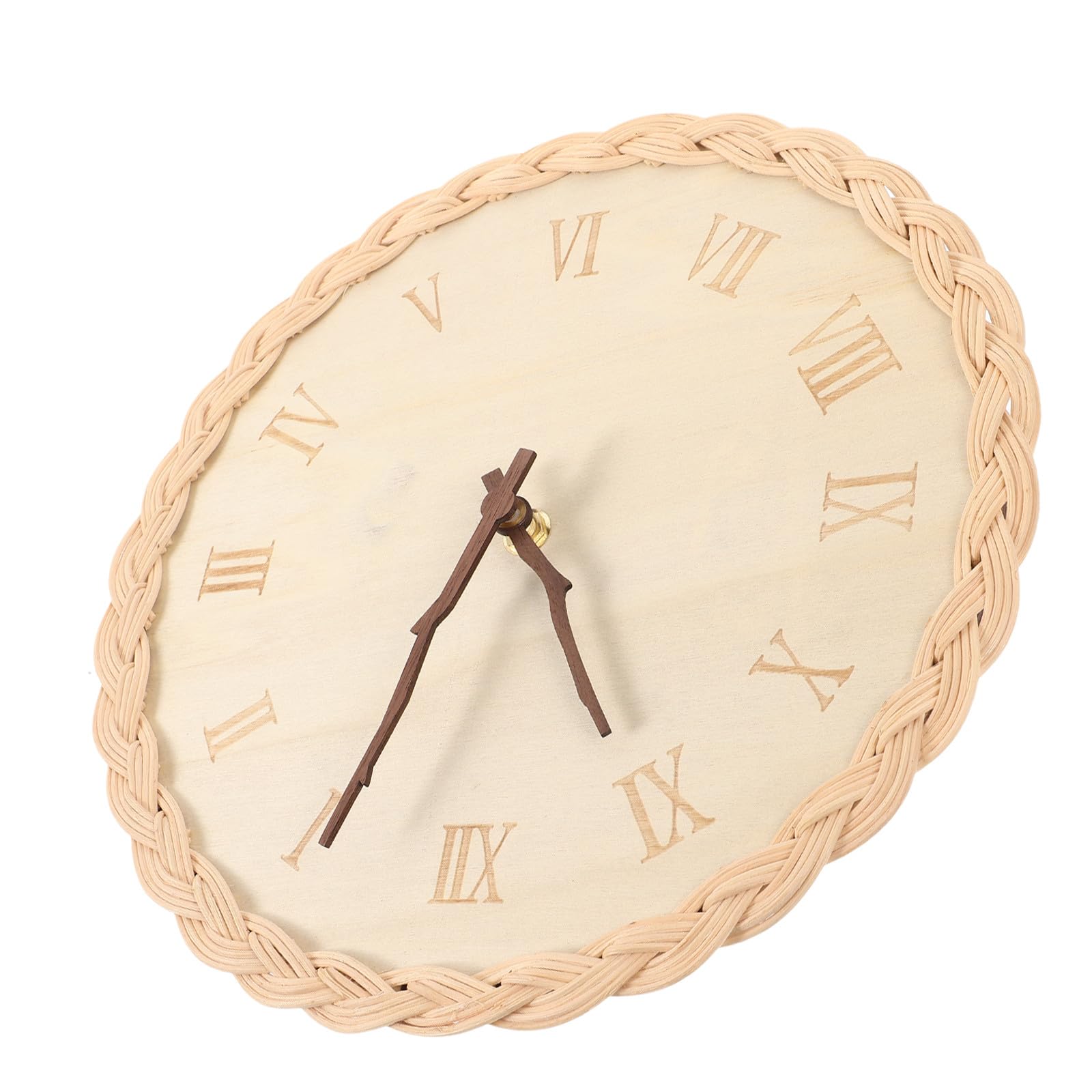 Horloge murale de salon et chambre ronde en bois pour atmosphère cosy