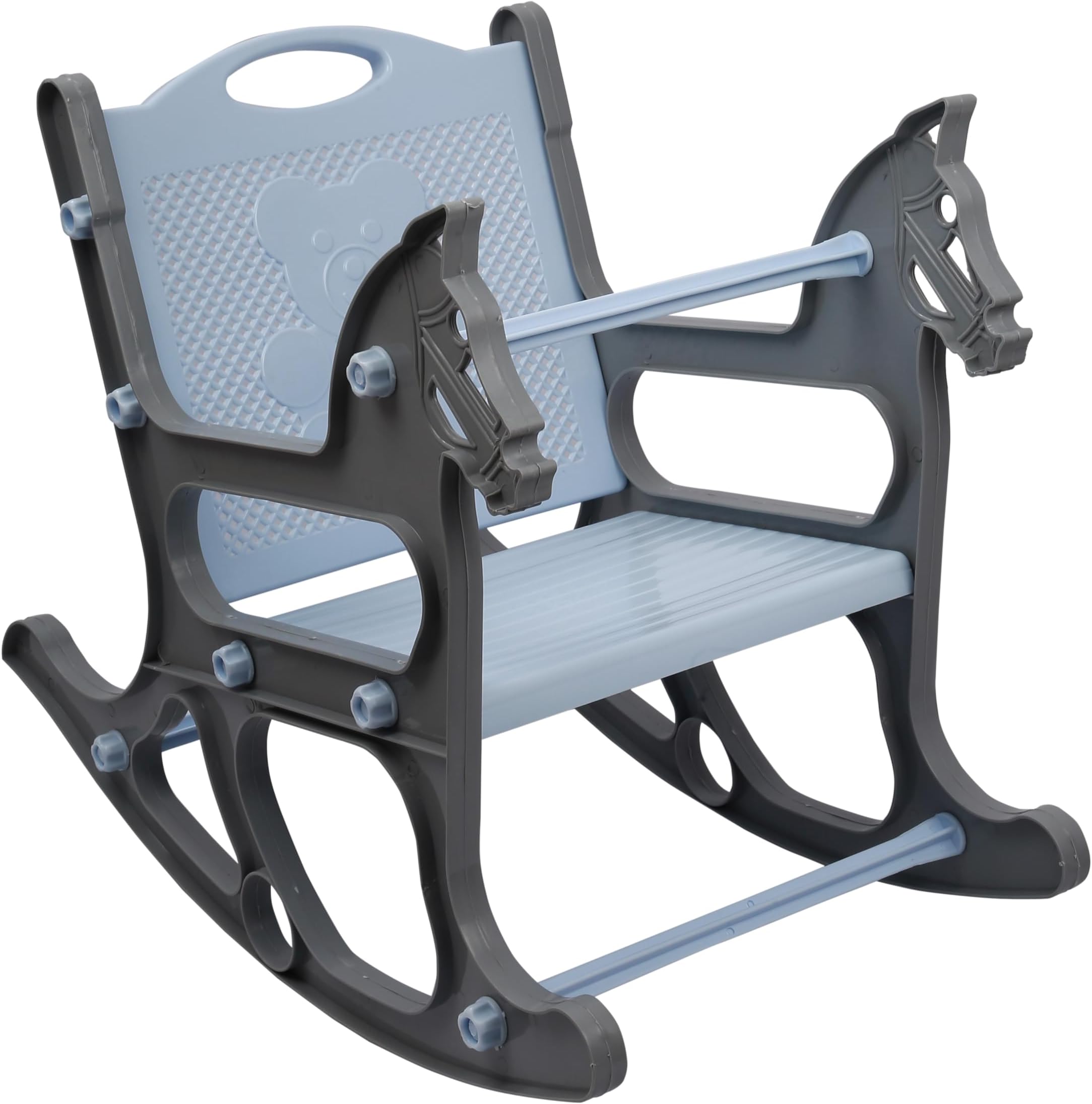 Baby Rocking Chair (Grey with L Blue) - 6 Months to 3 Years - Upto 20 kgs